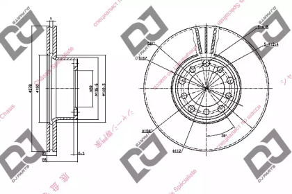 Тормозной диск DJ PARTS BD1125